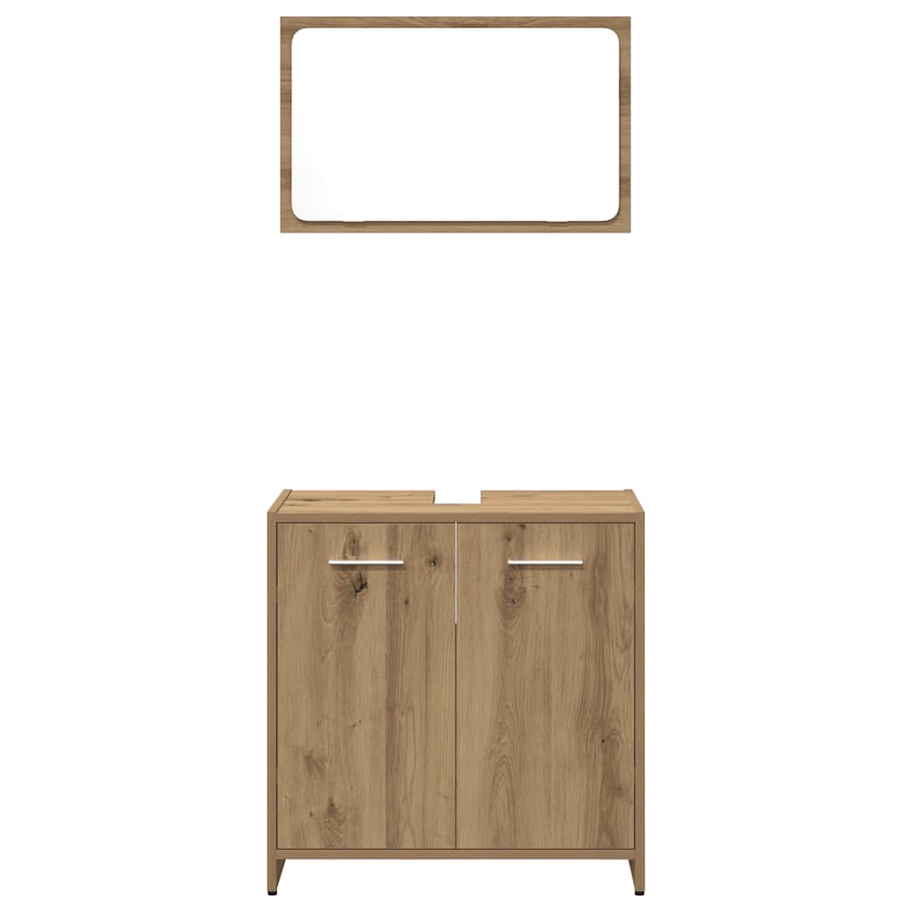 vidaXL 3-tlg. Badmöbel-Set Artisan-Eiche Holzwerkstoff