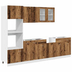 vidaXL 7-tlg. Küchenschrank-Set Lyon Altholz-Optik Holzwerkstoff