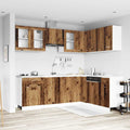 vidaXL 11-tlg. Küchenschrank-Set Lyon Altholz-Optik Holzwerkstoff