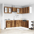 vidaXL 11-tlg. Küchenschrank-Set Lyon Altholz-Optik Holzwerkstoff