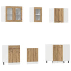 vidaXL 11-tlg. Küchenschrank-Set Lyon Artisan-Eiche Holzwerkstoff