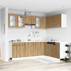 vidaXL 11-tlg. Küchenschrank-Set Lyon Artisan-Eiche Holzwerkstoff