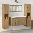 vidaXL 4-tlg. Badmöbel-Set Artisan-Eiche Holzwerkstoff