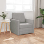 vidaXL Schlafsofa Hellgrau 74 x 77 x 81 cm Samt
