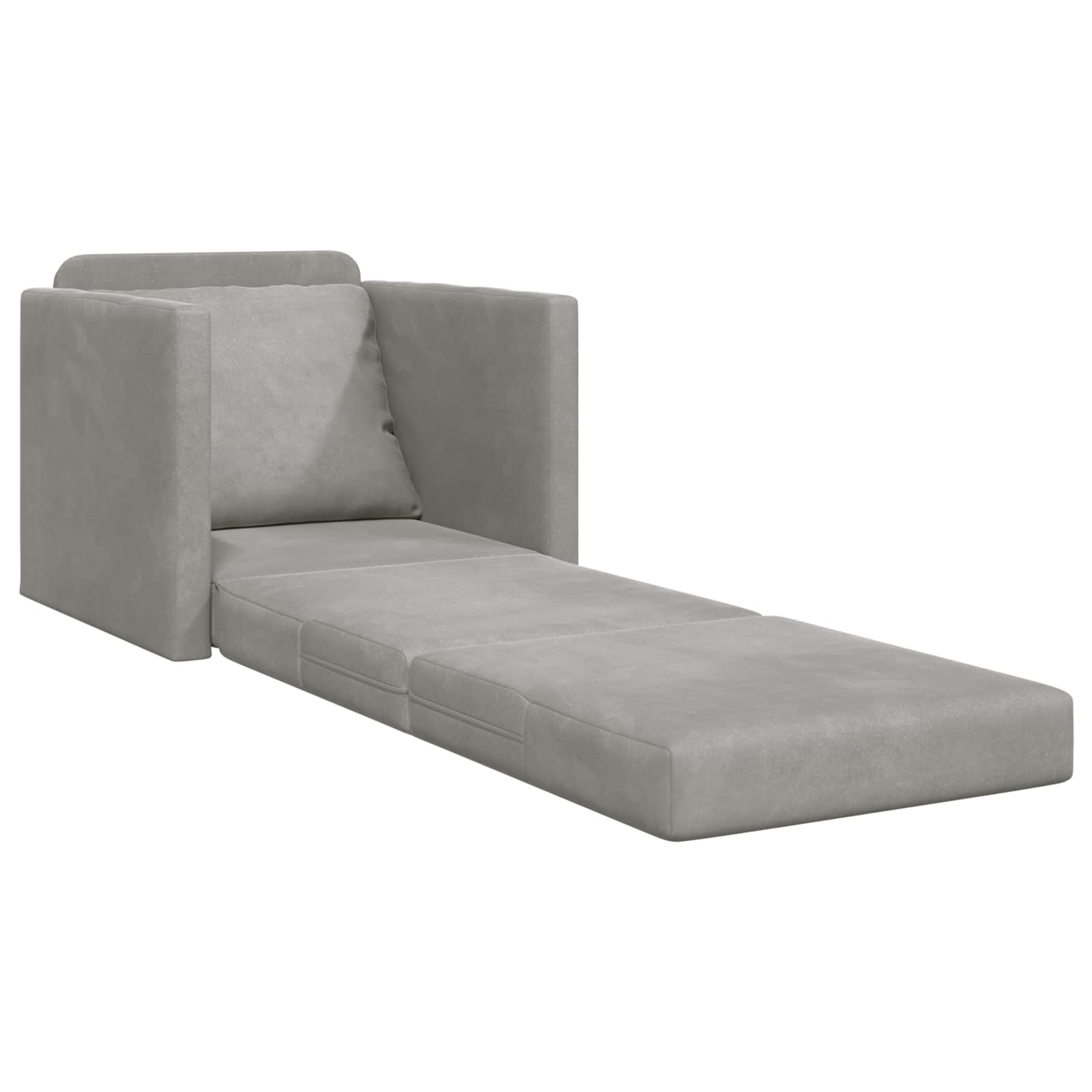 vidaXL Schlafsofa Hellgrau 74 x 77 x 81 cm Samt