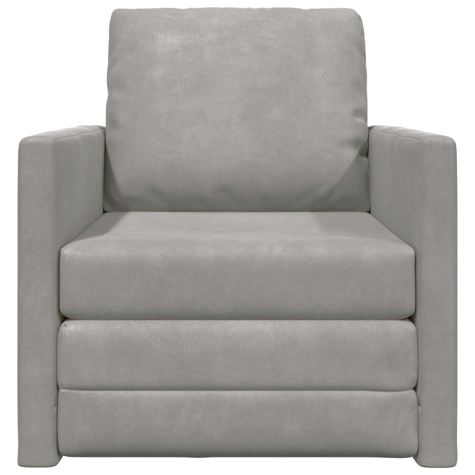 vidaXL Schlafsofa Hellgrau 74 x 77 x 81 cm Samt