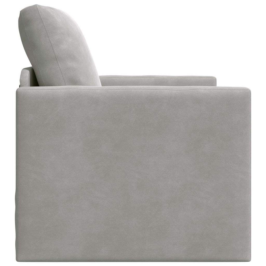 vidaXL Schlafsofa Hellgrau 74 x 77 x 81 cm Samt