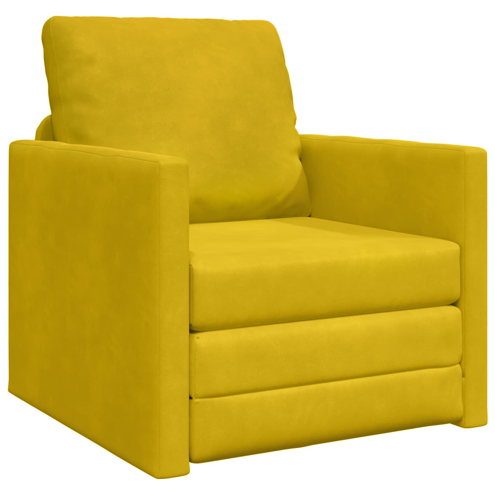 vidaXL Schlafsofa Dunkelgelb 74 x 77 x 81 cm Samt