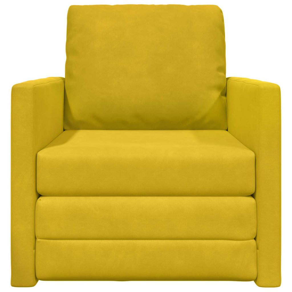 vidaXL Schlafsofa Dunkelgelb 74 x 77 x 81 cm Samt