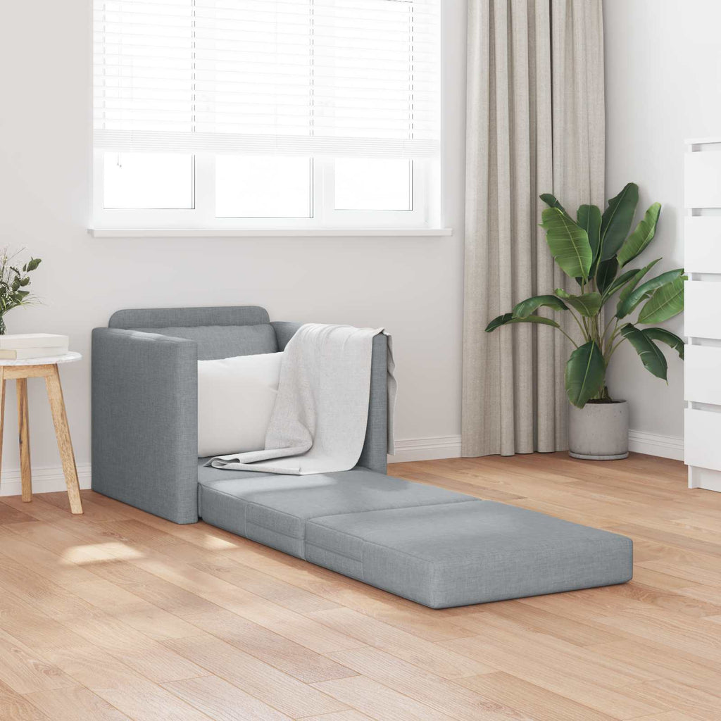 vidaXL Schlafsofa 60cm Hellgrau Stoff