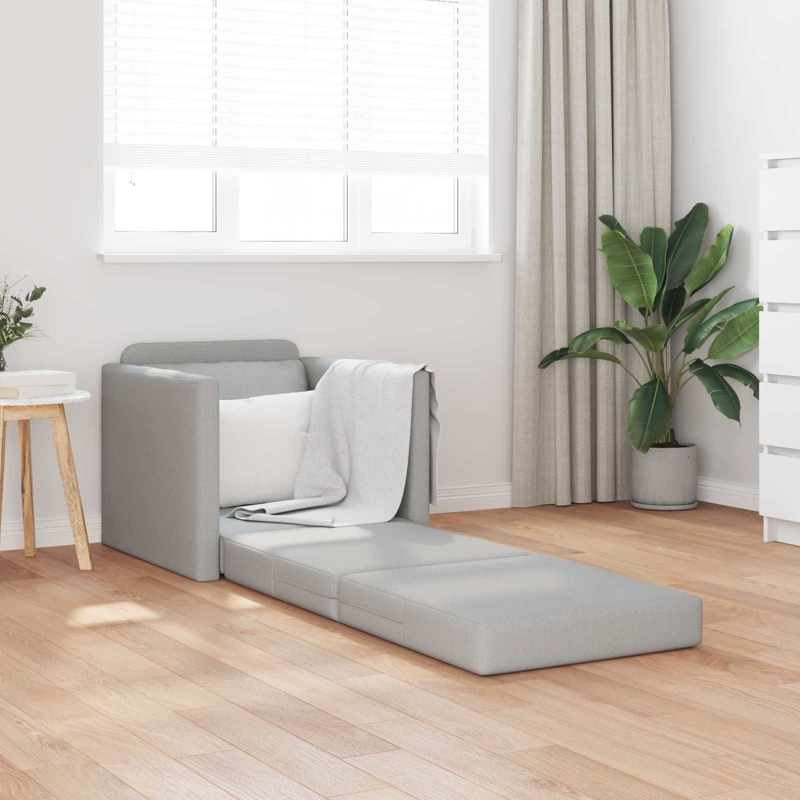vidaXL Schlafsofa Wolkengrau 74 x 77 x 81 cm Stoff