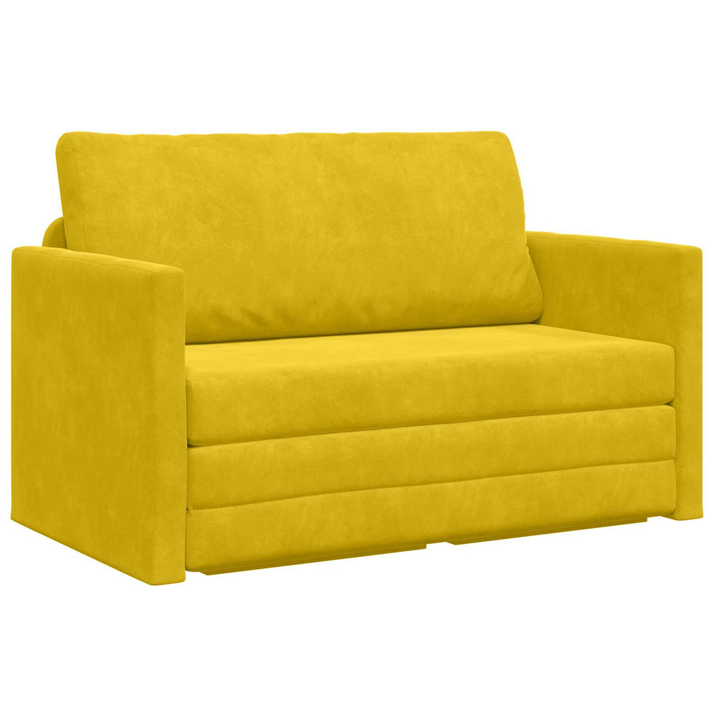 vidaXL Schlafsofa Sonnenblumen Gelb 124 x 71 x 78 cm Samt