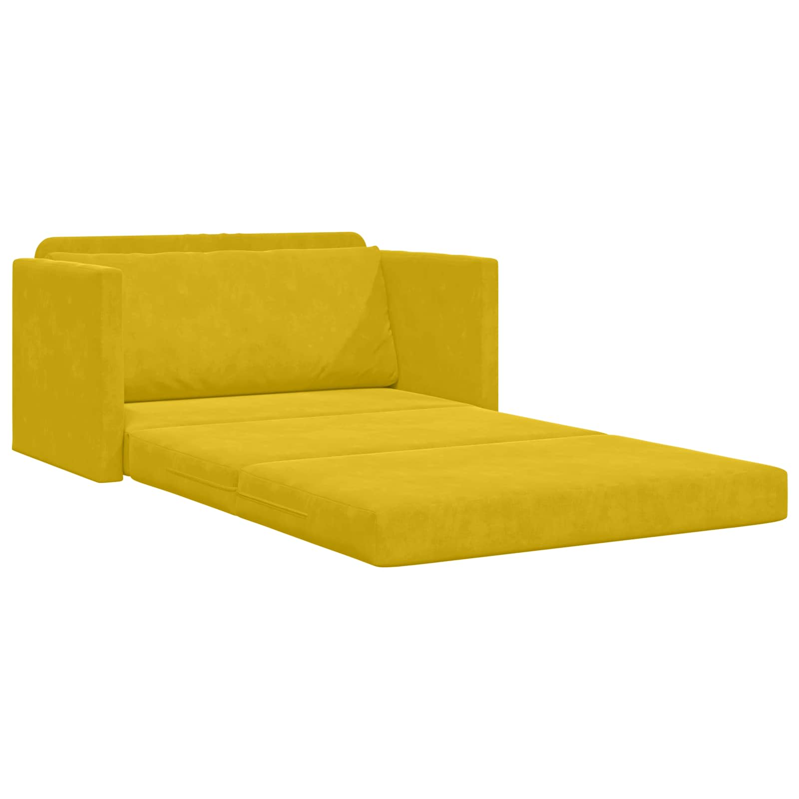 vidaXL Schlafsofa Sonnenblumen Gelb 124 x 71 x 78 cm Samt
