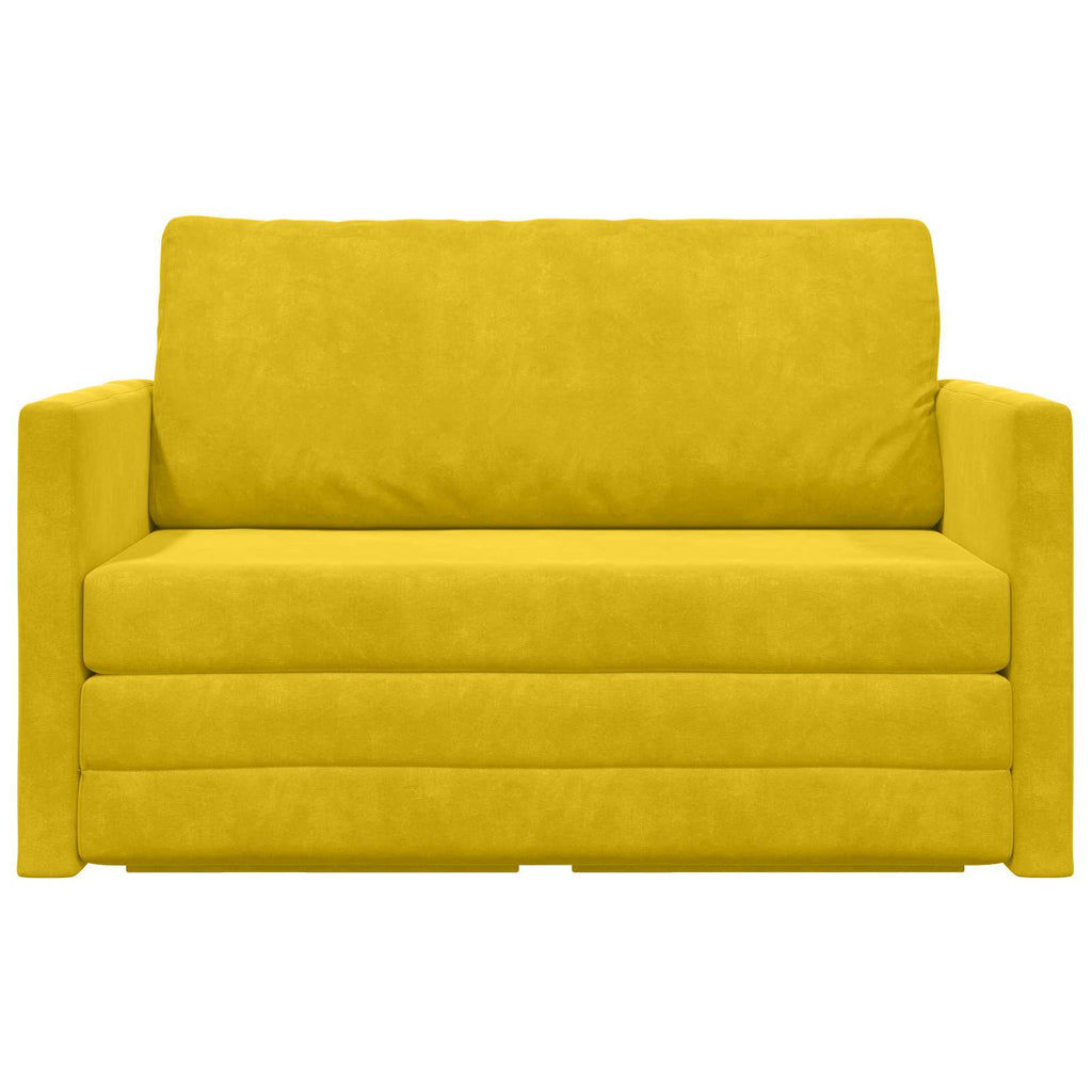 vidaXL Schlafsofa Sonnenblumen Gelb 124 x 71 x 78 cm Samt