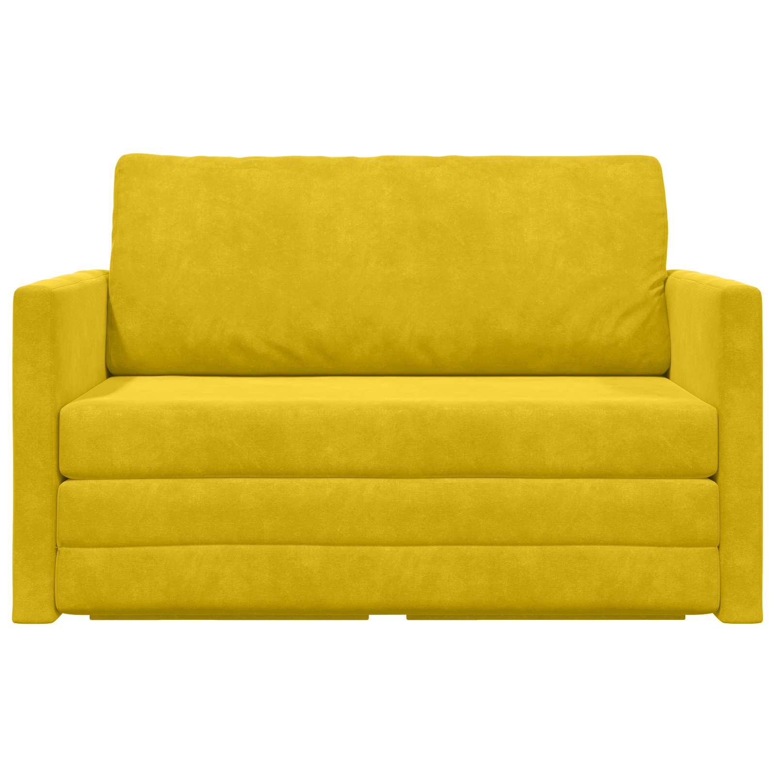 vidaXL Schlafsofa Sonnenblumen Gelb 124 x 71 x 78 cm Samt