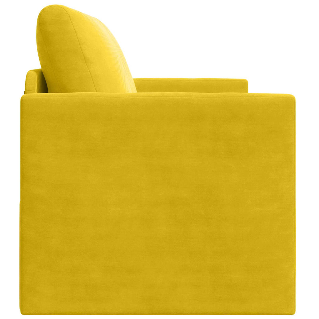 vidaXL Schlafsofa Sonnenblumen Gelb 124 x 71 x 78 cm Samt