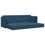 vidaXL Boden-Sofa-Bett Blau 213 x 70 x 77 cm Samt