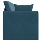 vidaXL Boden-Sofa-Bett Blau 213 x 70 x 77 cm Samt
