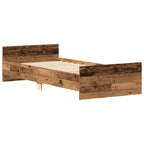 vidaXL Bettgestell ohne Matratze Altholz-Optik 90x200cm Holzwerkstoff