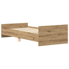 vidaXL Bettgestell ohne Matratze Artisan-Eiche 90x200cm Holzwerkstoff