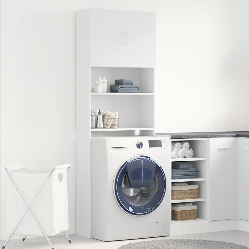 vidaXL Waschmaschinenschrank Weiß 64x24x190 cm Holzwerkstoff
