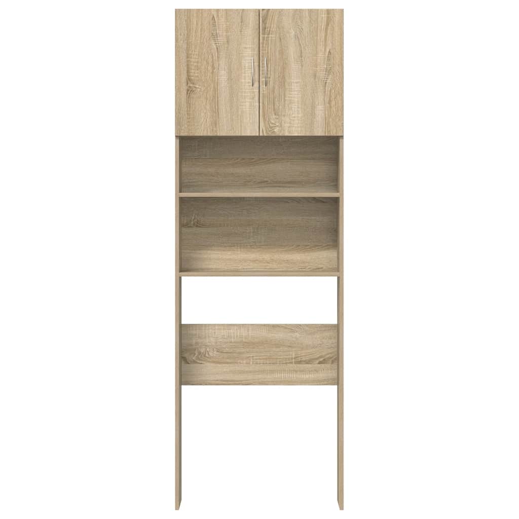 vidaXL Waschmaschinenregal Sonoma-Eiche 64x24x190 cm Holzwerkstoff