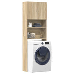 vidaXL Waschmaschinenregal Sonoma-Eiche 64x24x190 cm Holzwerkstoff