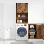 vidaXL Waschmaschinenschrank Altholz-Optik 64x24x190 cm Holzwerkstoff