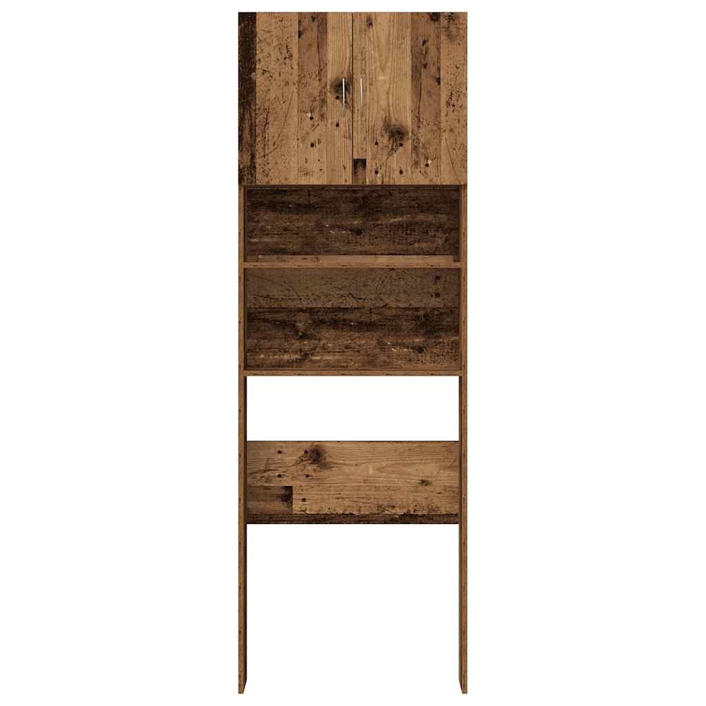 vidaXL Waschmaschinenschrank Altholz-Optik 64x24x190 cm Holzwerkstoff