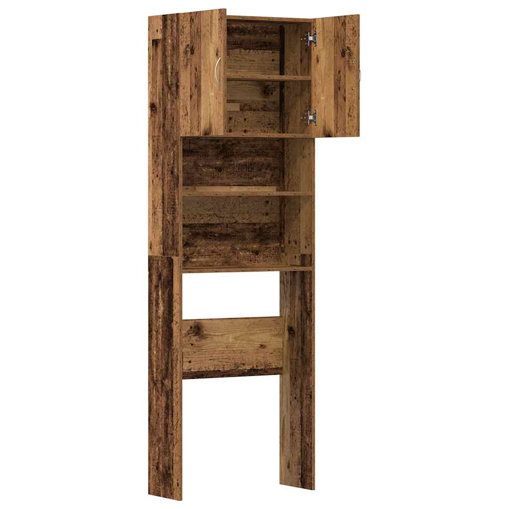 vidaXL Waschmaschinenschrank Altholz-Optik 64x24x190 cm Holzwerkstoff
