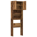 vidaXL Waschmaschinenschrank Altholz-Optik 64x24x190 cm Holzwerkstoff