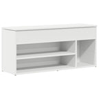 vidaXL Schuhbank Weiß 102x30,5x45 cm Holzwerkstoff