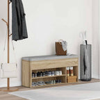 vidaXL Schuhbank Sonoma-Eiche 102x30,5x45 cm Holzwerkstoff