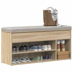 vidaXL Schuhbank Sonoma-Eiche 102x30,5x45 cm Holzwerkstoff