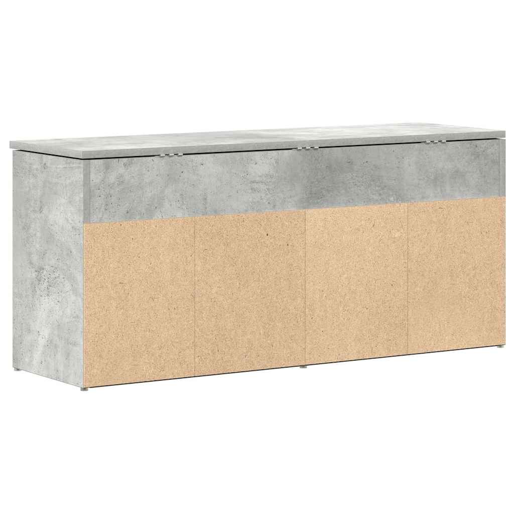 vidaXL Schuhbank Betongrau 102x30,5x45 cm Holzwerkstoff