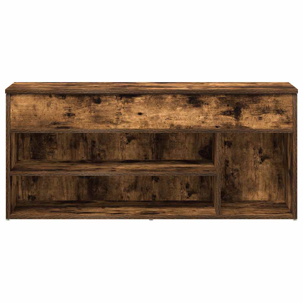 vidaXL Schuhbank Räuchereiche 102x30,5x45 cm Holzwerkstoff