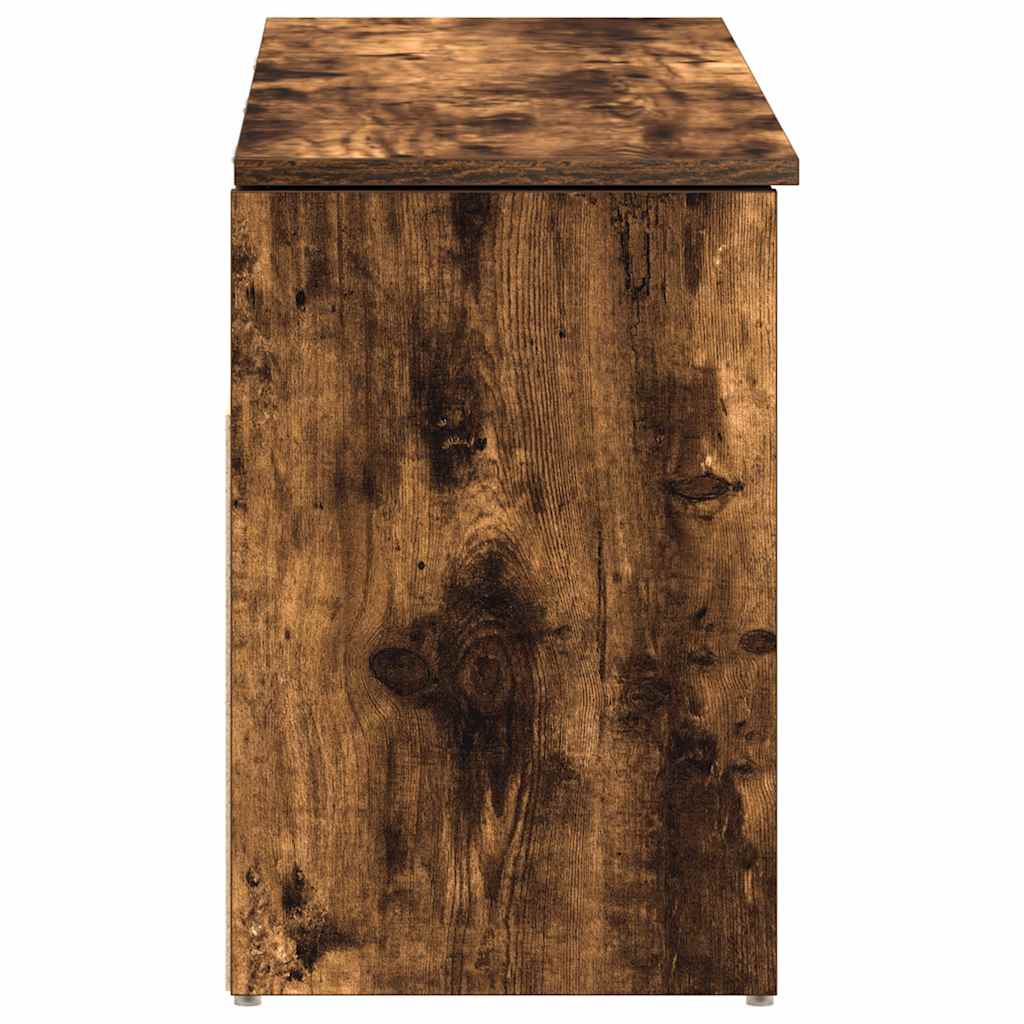 vidaXL Schuhbank Räuchereiche 102x30,5x45 cm Holzwerkstoff