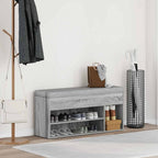 vidaXL Schuhbank Grau Sonoma 102x30,5x45 cm Holzwerkstoff