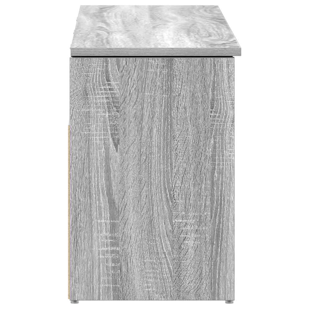 vidaXL Schuhbank Grau Sonoma 102x30,5x45 cm Holzwerkstoff