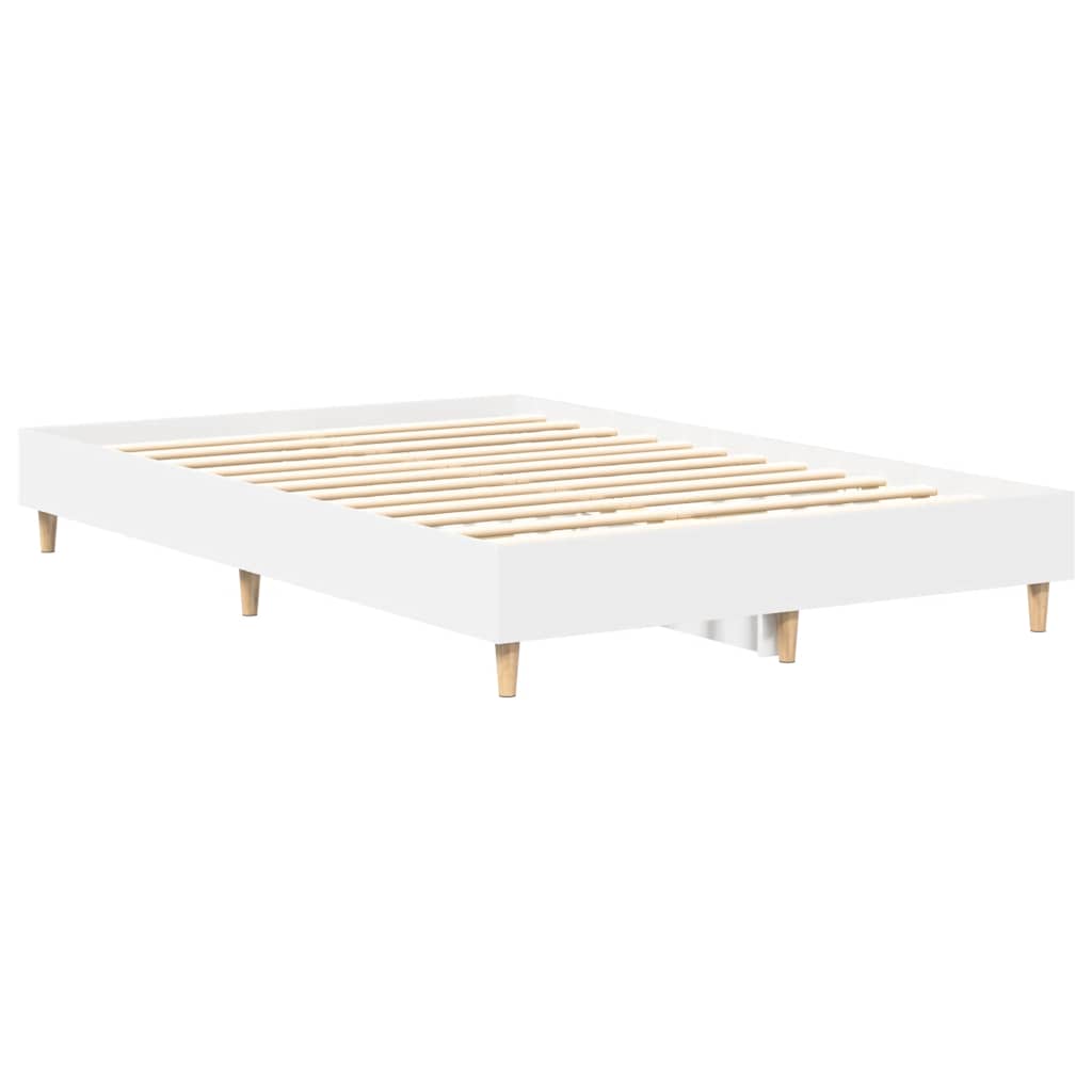 vidaXL Bettgestell ohne Matratze Weiß 120x200 cm Holzwerkstoff