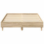 vidaXL Bettgestell ohne Matratze Sonoma-Eiche 120x200 cm Holzwerkstoff