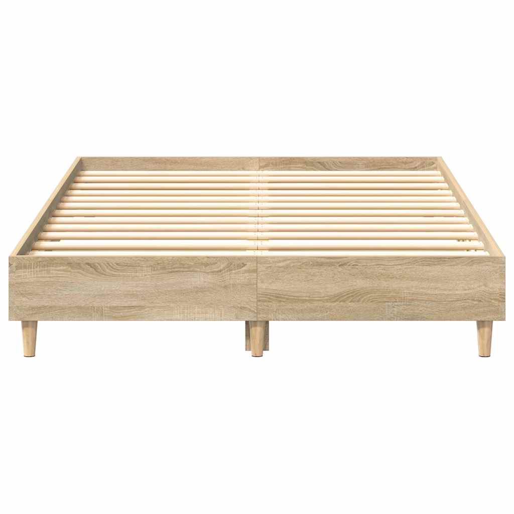 vidaXL Bettgestell ohne Matratze Sonoma-Eiche 120x200 cm Holzwerkstoff