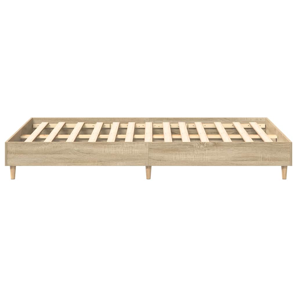 vidaXL Bettgestell ohne Matratze Sonoma-Eiche 120x200 cm Holzwerkstoff