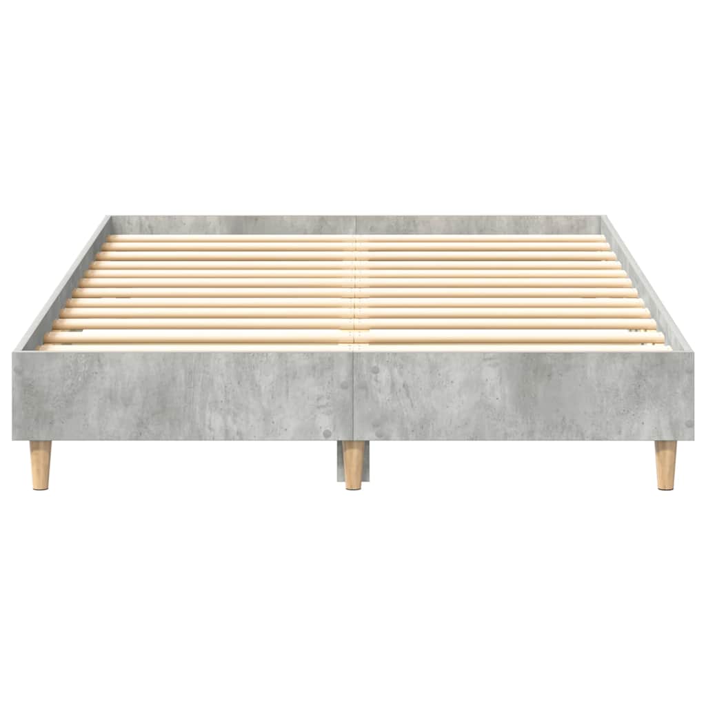 vidaXL Bettgestell ohne Matratze Betongrau 120x200 cm Holzwerkstoff