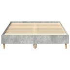 vidaXL Bettgestell ohne Matratze Betongrau 120x200 cm Holzwerkstoff