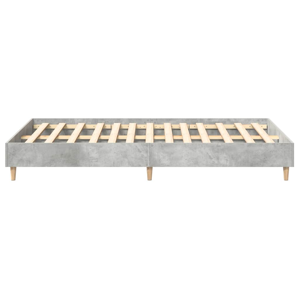 vidaXL Bettgestell ohne Matratze Betongrau 120x200 cm Holzwerkstoff