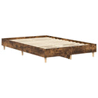 vidaXL Bettgestell ohne Matratze Räuchereiche 120x200 cm Holzwerkstoff