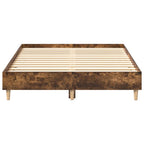 vidaXL Bettgestell ohne Matratze Räuchereiche 120x200 cm Holzwerkstoff