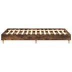 vidaXL Bettgestell ohne Matratze Räuchereiche 120x200 cm Holzwerkstoff