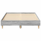 vidaXL Bettgestell ohne Matratze Grau Sonoma 120x200 cm Holzwerkstoff
